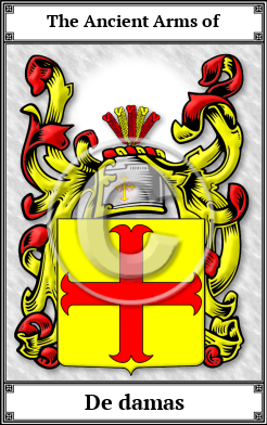 De damas Family Crest Download (JPG)  Book Plated - 150 DPI